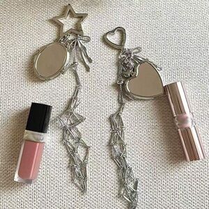 Mirror Lip Gloss Holder Keychain